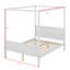 Lit plateforme à baldaquin grand format - tête de lit, pied de lit et lattes avec pieds stables-1099389076