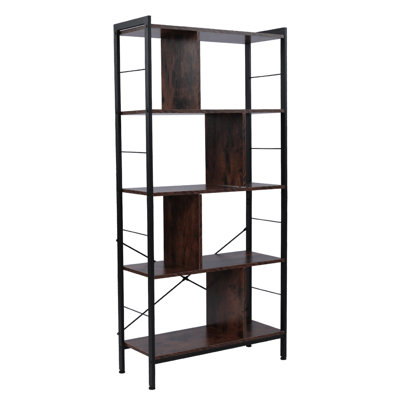 154.5cm H x 74cm W Steel Geometric Bookcase