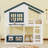 Wood Floor Bunk Bed With Bookshelf And Guardrails-376577647-376577645