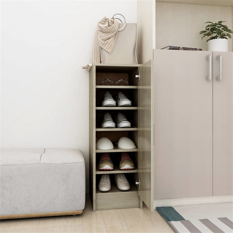 6 Pair Shoe Storage, Sonoma Oak