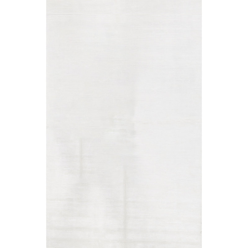 Hand-Knotted High-Quality White Area Rug