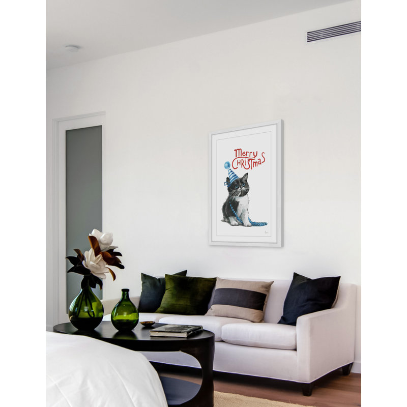 « enabîméed chat », reproduction d’art encadrée, 18" H x 12" L x 1,5" D