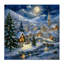 Toile enneigée village, design par Creative Studio-840031019