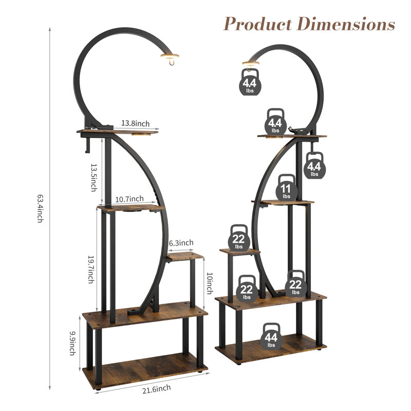 Tall Plant Stand Indoor with Grow Light