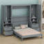 Lit escamotable Murphy avec placard, tiroirs et tablettes-737067304-737067305