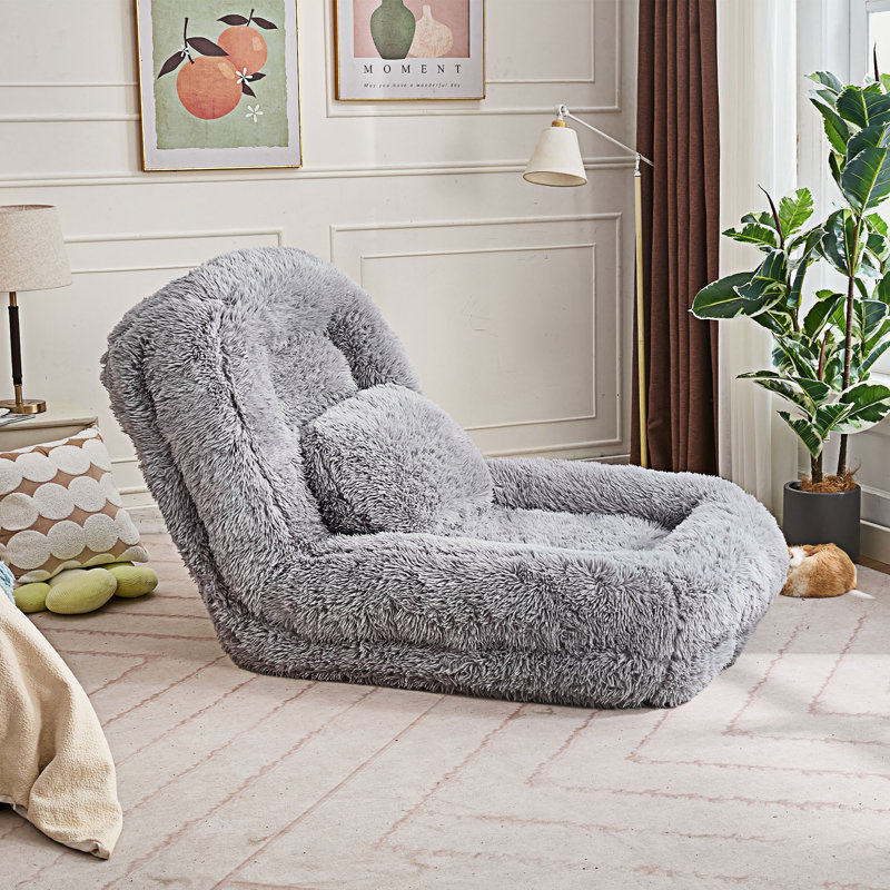 Fauteuil convertible convertible, Gris clair