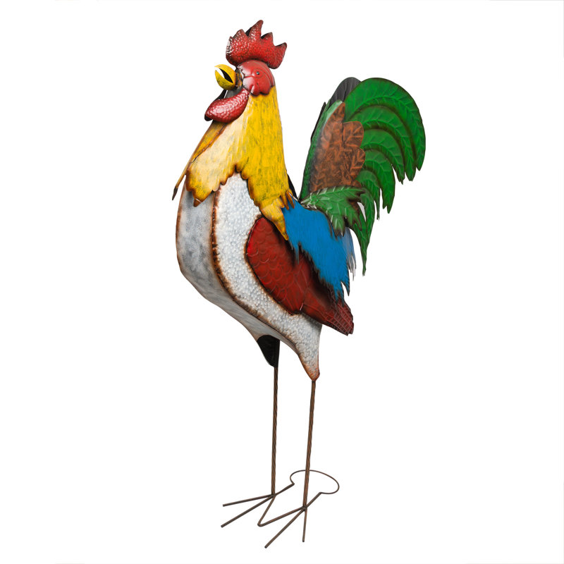 Statue coq géant en métal 63 "H
