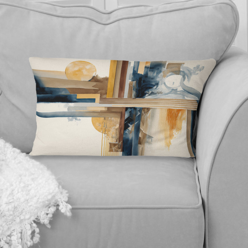 Coussin moderne Modern Watercolor Abstract III - Abstract Spirals