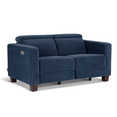 61.4"Wide Zero Clearance Power Recliner Loveseat Sofa with Adjustable Headrest