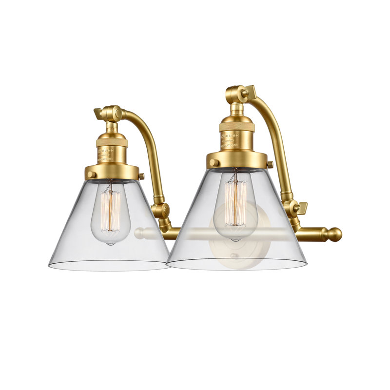 Seaham 2 - Light Dimmable Vanity Light, Satin Gold