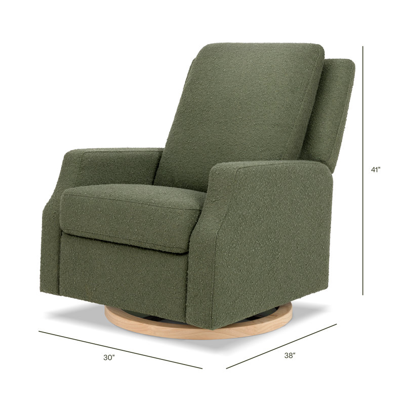 Crewe Recliner and Swivel Glider, Olive Boucle