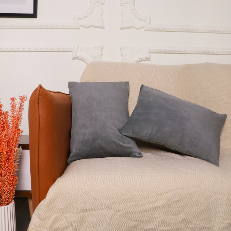 Velvet Pillowcase - Set of 2, King, Smoke Gray