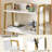 Efren Makeup Vanity Set with Flip Top Mirror and Stool-512901876