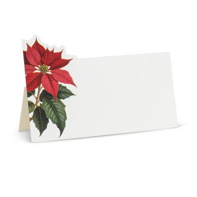 Placecard Botanic Poinsettia Fold 12 pièces