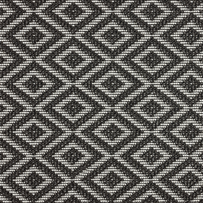Tapis géométrique intérieur / extérieur gris foncé, Rectangle 7 pi 10 po x 10 pi 2 po
