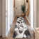 Rambo Contemporary Distressed Circle Area Rug