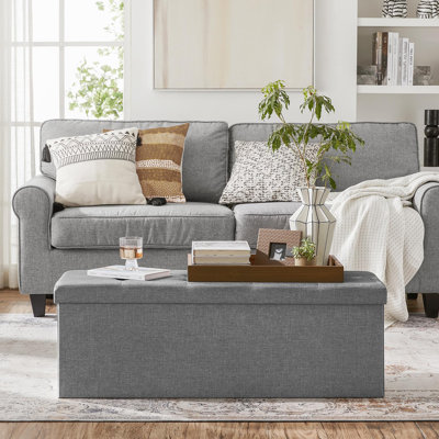Folding Storage Ottoman Bench