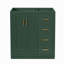 Ensemble de meuble-lavabo autoportant avec cadre en bois massif 30 po, 3 tiroirs et portes à fermeture douce-401779390