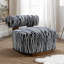 Chaise d'appoint de style contemporain à dossier cylindrique en mousse à haute densité zébrée à dossier 1 pièce-64814757