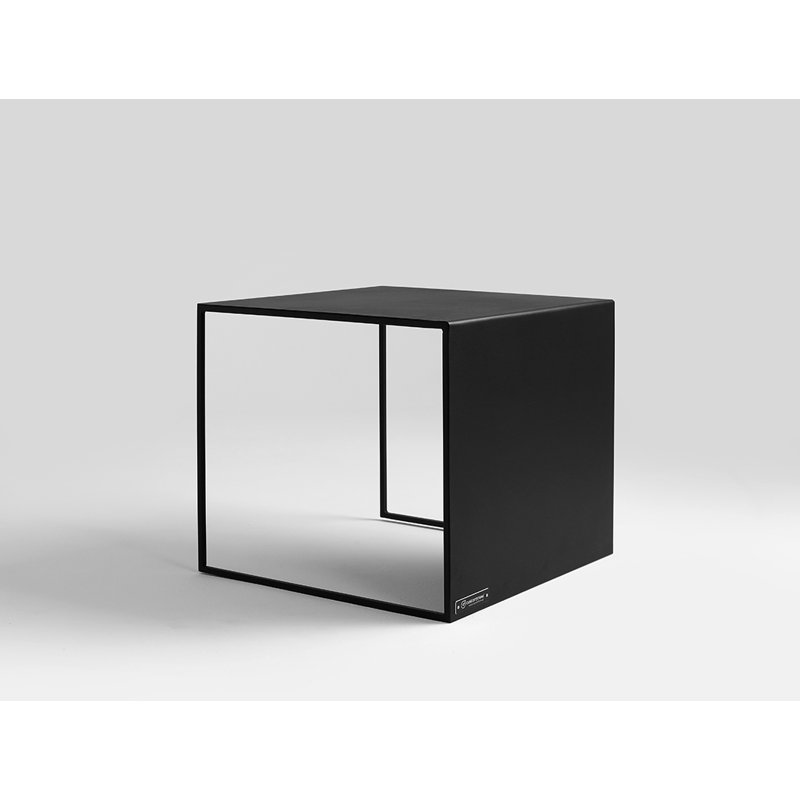 Rabia Frame Coffee Table, H45 x L50 x W50cm, Black