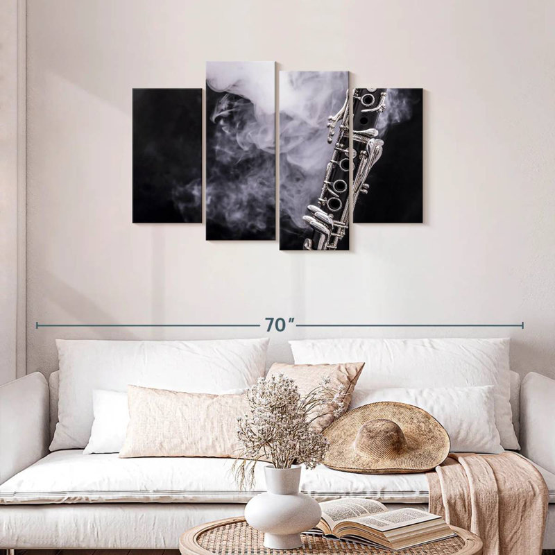 Smoky Clarinet, 27" H x 43" W