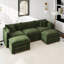 Canapé-lit en chenille moderne avec repose-pieds-1006864275-1006864276