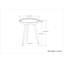 Moderne - Table d'appoint ronde - Cognac