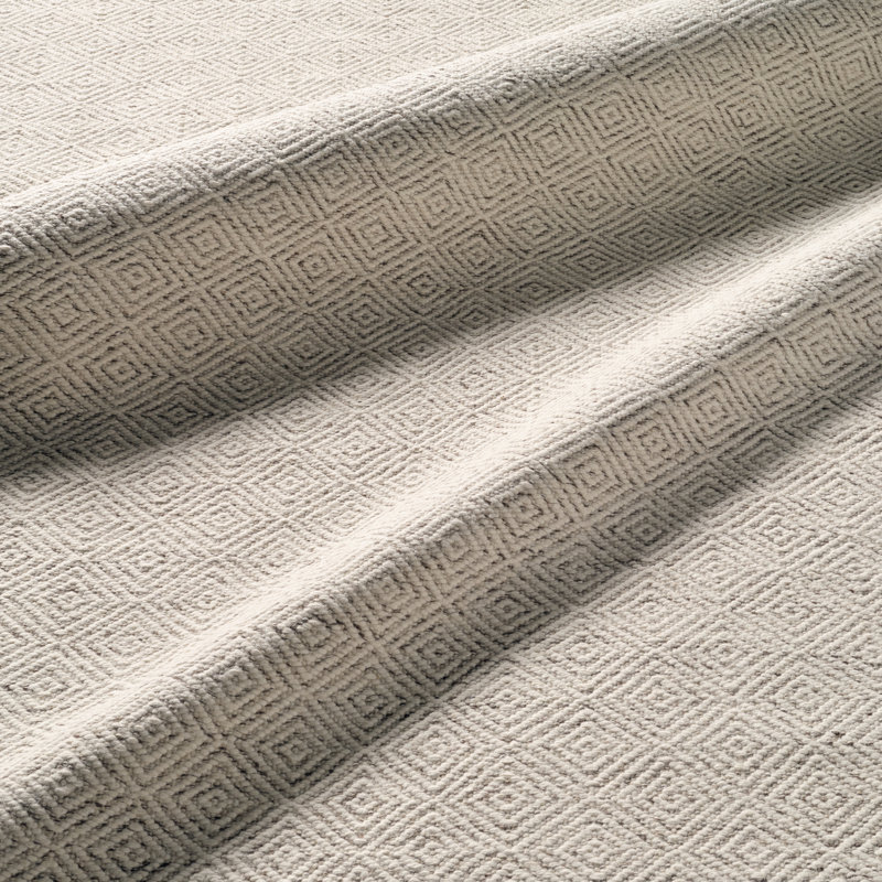 Fifer Wool Geometric Area Rug in Ivory, Rectangle 12' x 15'