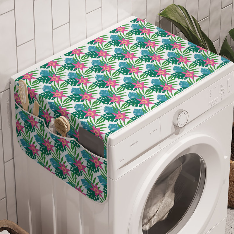 East Urban Home Philodendron - Ensemble de 2 rangement pour machine à laver 47 po x 18,5 po