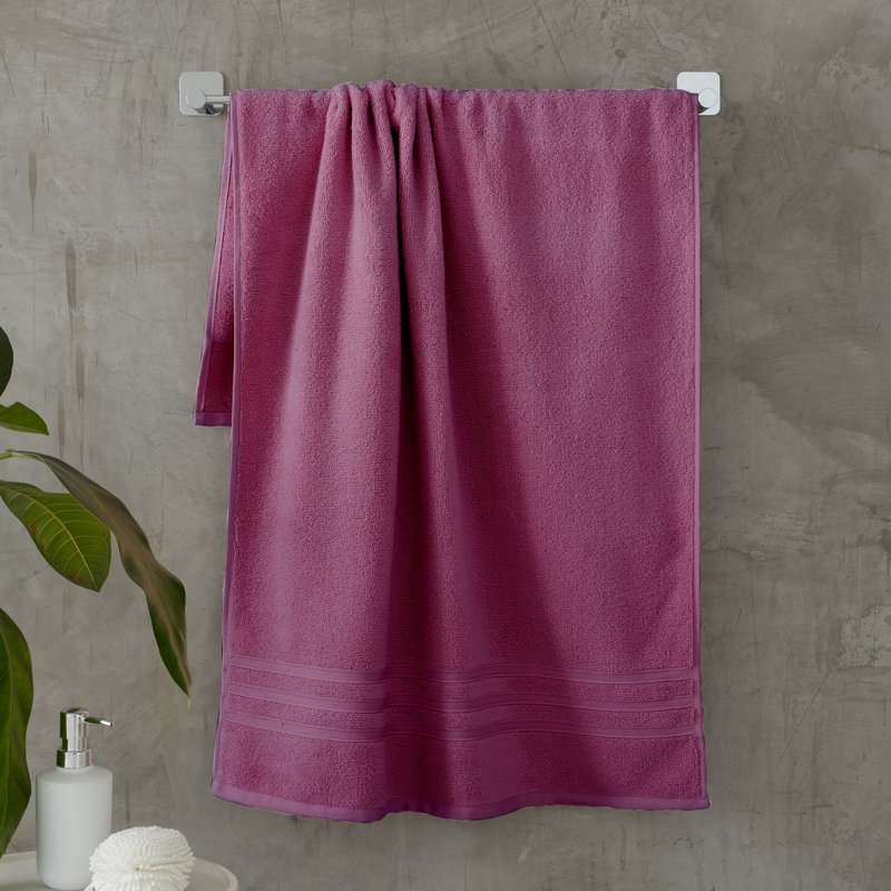 Zero Twist 100% Cotton Bath Sheet Pairs, Raspberry