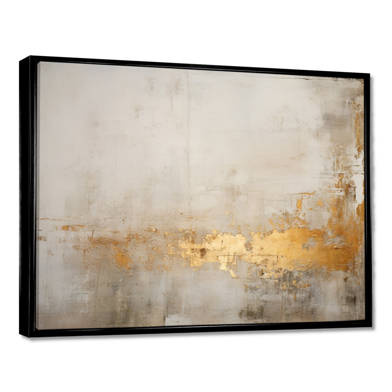 Reproduction d'art sur toile, or subtil et subtil II, H 24 po x l 32 po x P 1 po, Toile avec cadre flottant noir