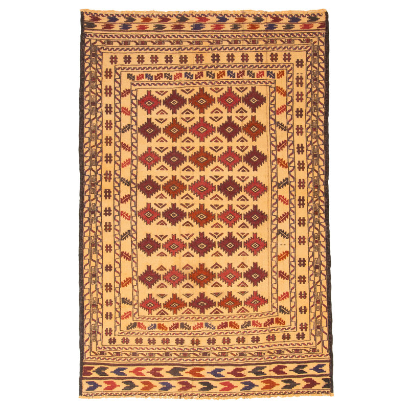 Tapisserie Worceer kilim 6 pi 0 po x 6 pi 0 po beige