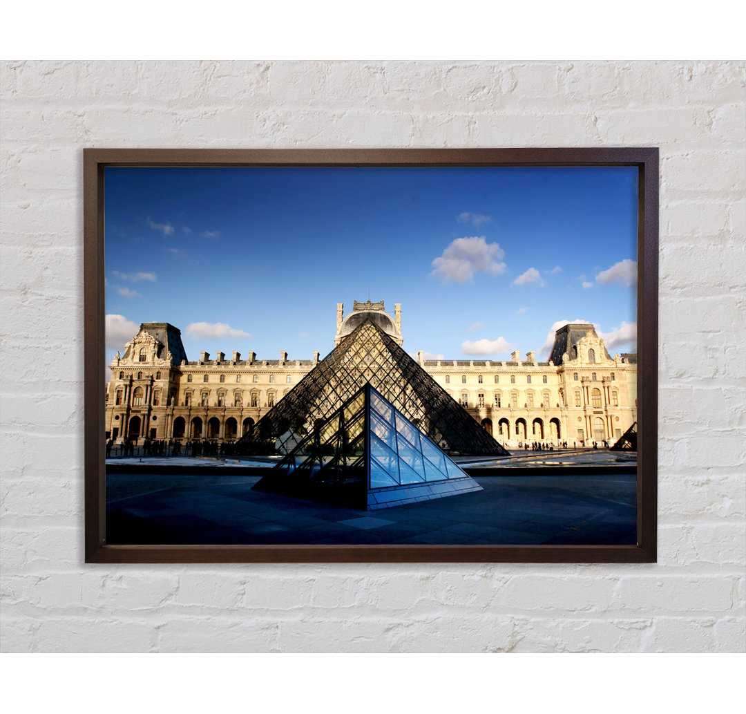 Der Louvre Paris - Einzelner Bilderrahmen Kunstdrucke auf Leinwand