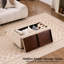 Repose-pieds rectangulaire avec rangement de 35 po avec plateau, table basse avec rangement, grand tabouret rembourré avec plateau amovible pour le salon-1772067768-1772067770