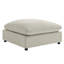 Tissu beige Cassandra Repose-pieds carré