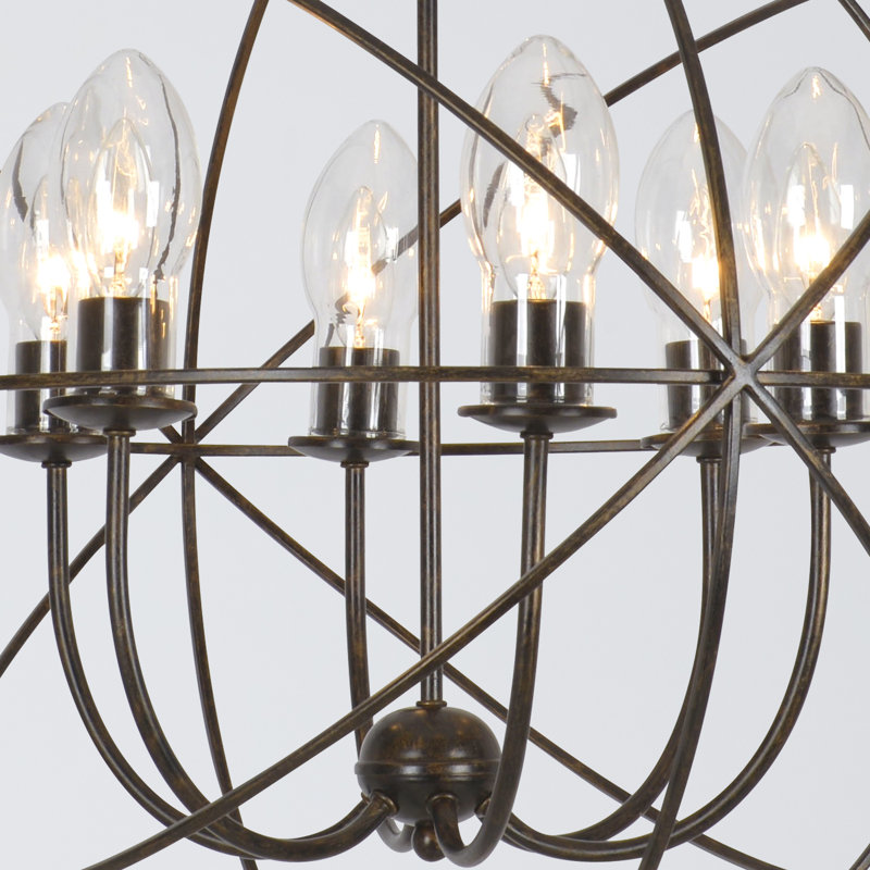 Jayden Bronze 6 - Bulb 27.5" H LED Outdoor Chandelier