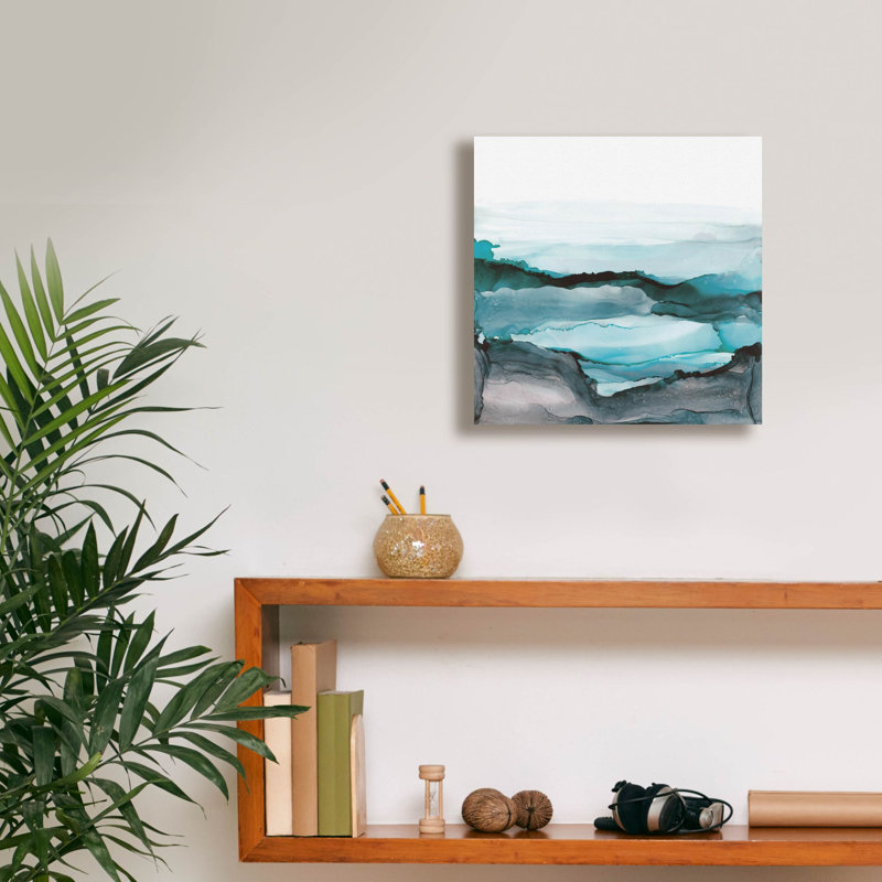 «Aquascape 2» par Chris Paschke, art mural sur toile, H 12 po x l 12 po x P 0,75 po