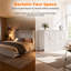 Grand lit escamotable avec tiroirs de rangement et station de charge, blanc-2127637033