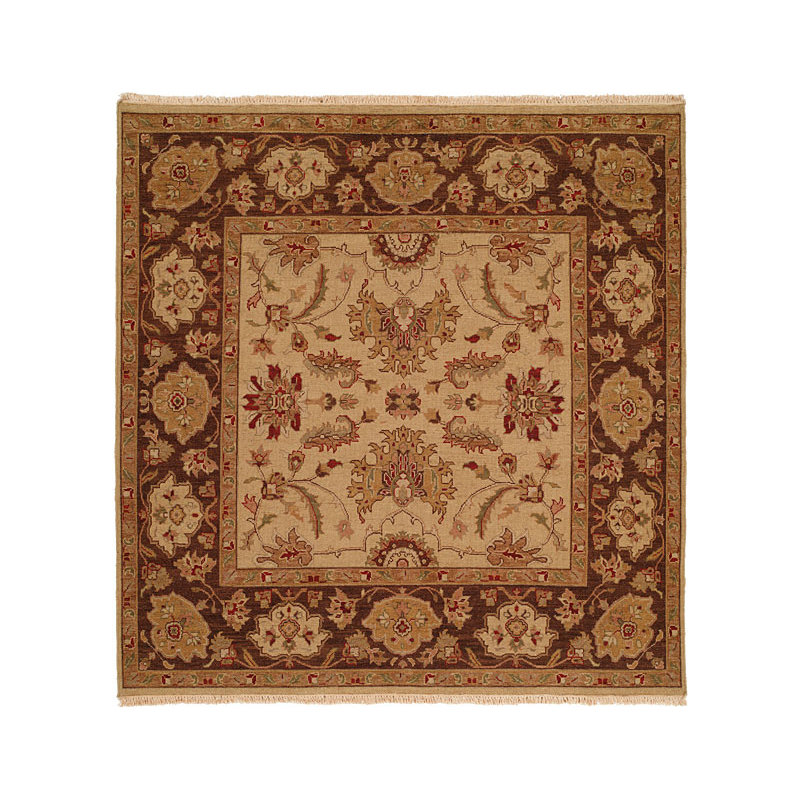 Wool Oriental Area Rug, Square 6'