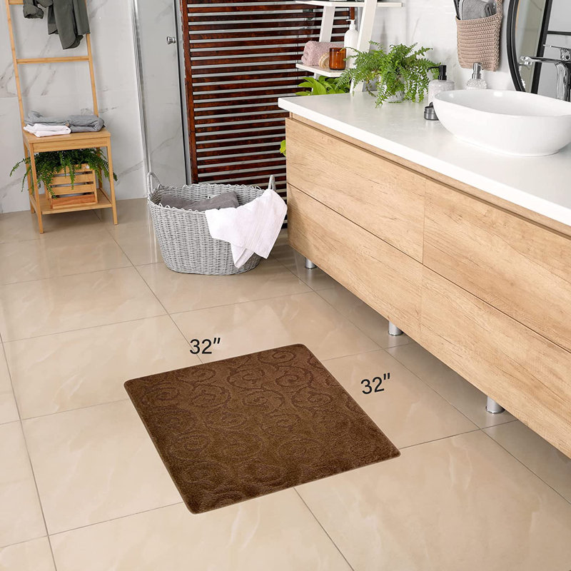 Damalas Non-Slip Bath Mat, Brown