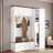 5-in-1 Hall Tree With Bench, Coat Rack, Drawers, Cabinets And Extra-large Side Storage Space-1980563344