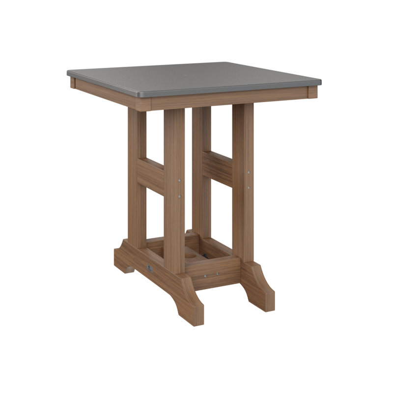 Table de bar carrée 28 po Berlin Gardens Garden Classic, Acajou antique, H 39,5 po x l 28 po x P 28 po