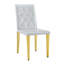 Chaises de salle à manger à pieds dorés en similicuir l 16,4 po x P 18 po x H Droom (ensemble de 4)