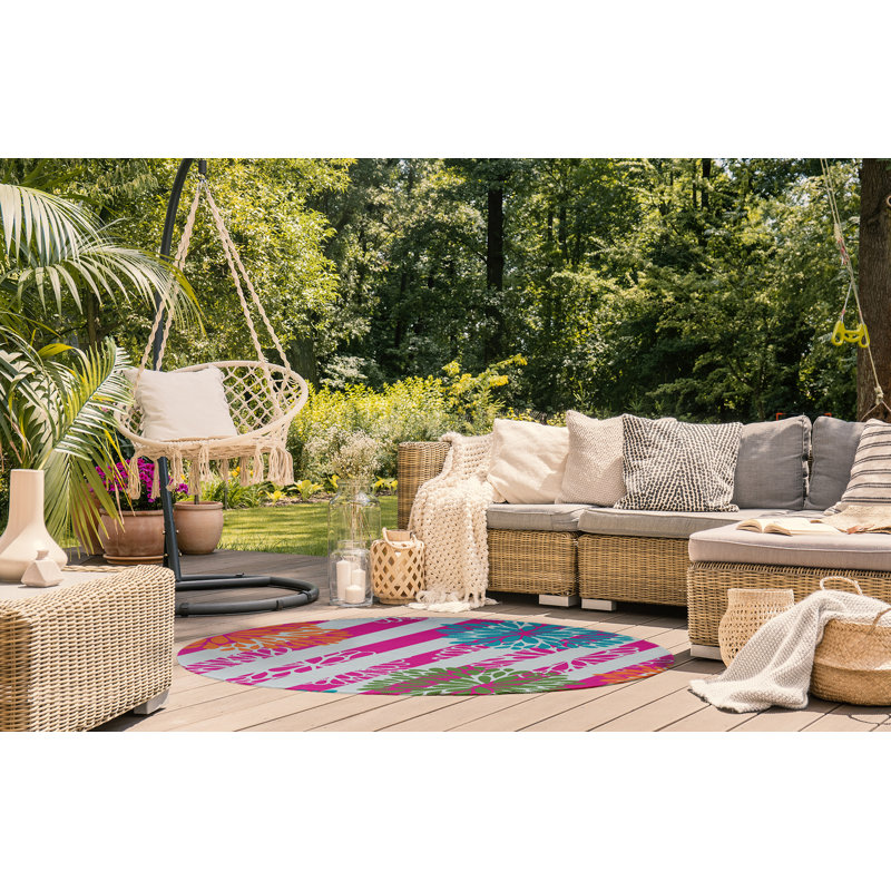 Hidemitsu Chenille Striped Indoor Rug, Rectangle 4' x 6'