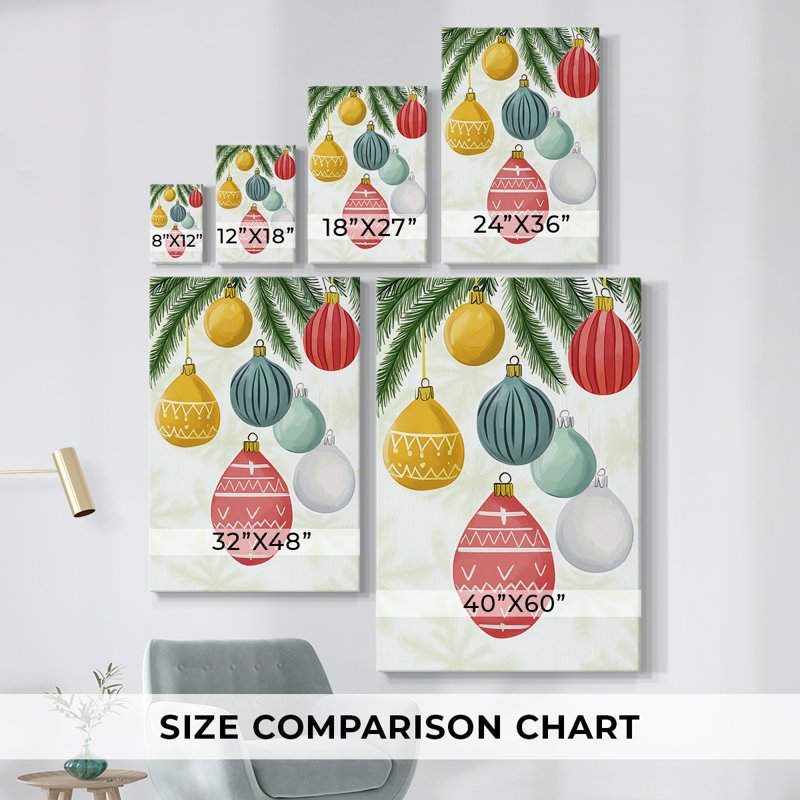 Art des Fêtes de Noël - CV sur toile tendue avec châssis, H 27 po x l 18 po