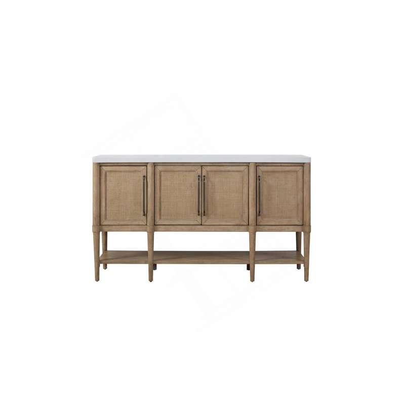 Cement Topped Server With Cane Insets