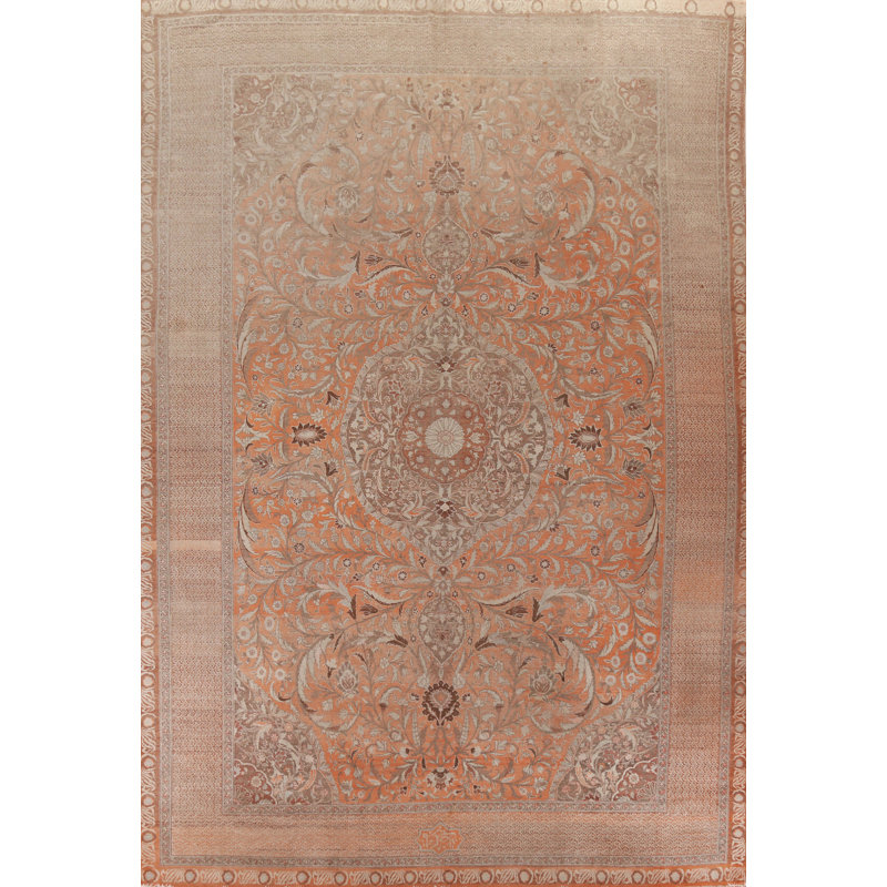 Tapis traditionnel à teinture végétale pré-1900 11 x 15