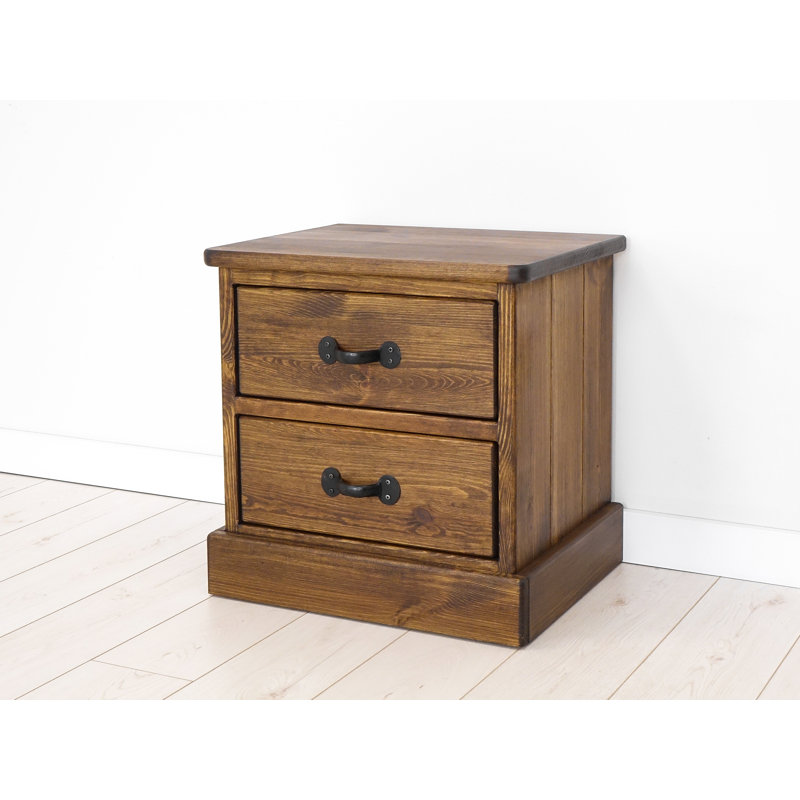Broussard 50cm W Solid Wood Bedside Table
