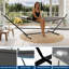 2-Person Outdoor Hammock with Iron Frame Stand, Portable and Lightweight, 475Lb Capacity, Durable Polyester Net Bag and Quilted Cotton Rope Cushion, Perfect for Garden, Camping, and Relaxation-382244695