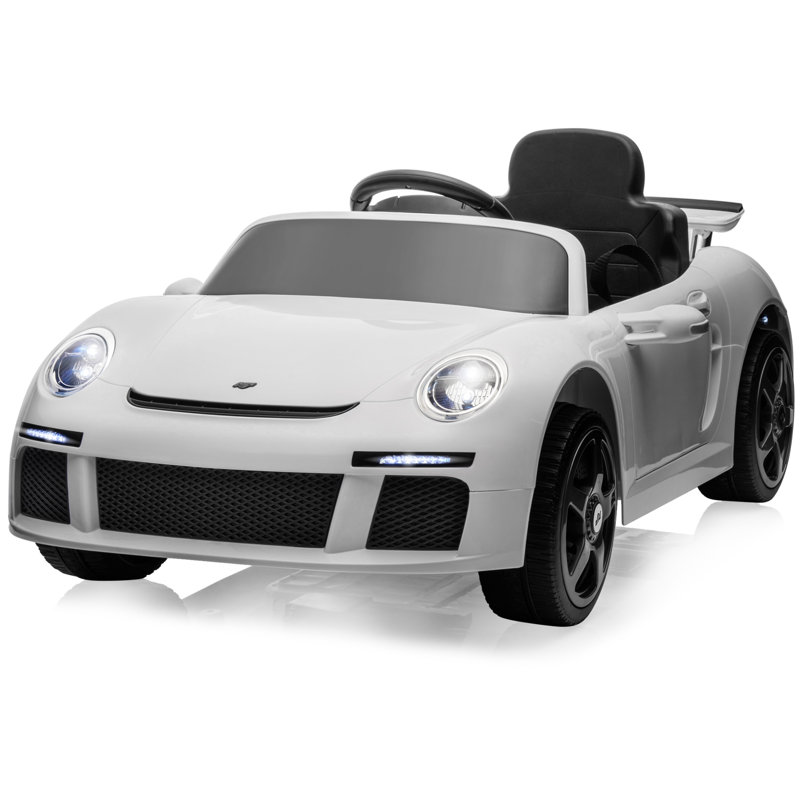 Voiture sous licence pour enfants, voiture à piles 12 V, télécommande, portes ouvertes, lecteur de musique, Blanc
